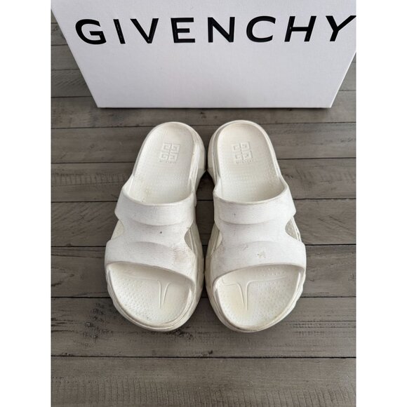 GIVENCHY Marshmallow Platform Slide Sandals Off White Rubber Size 38 8 - Picture 4 of 9